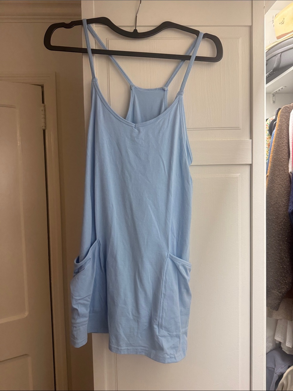 Amazon Light Blue Spaghetti-Strap Mini Dress with Pockets
